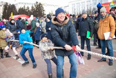 Празднование Масленицы впервые прошло на главной площади столицы Бурятии